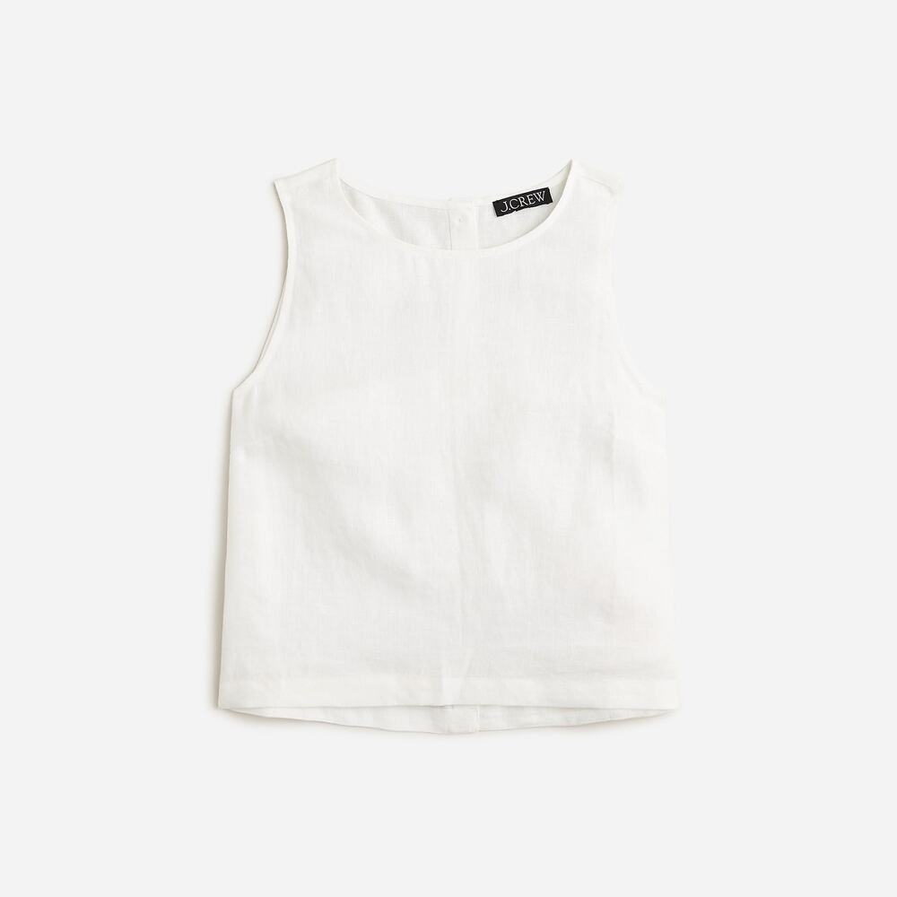 J.Crew Maxine button-back top in linen M